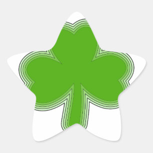 Saint Patrick's Shamrock Drawing Star Sticker