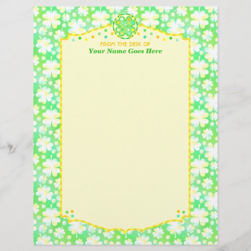 Saint Patricks Shamrocks Retro Watercolor Paper