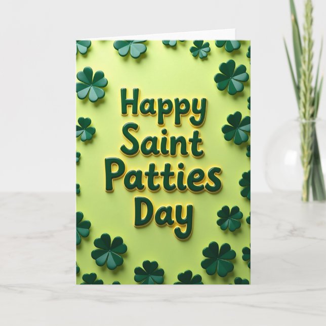 Saint Patties Day Green Card (Front)