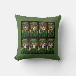 SAINT PATTY BEAGLE THROW PILLOW