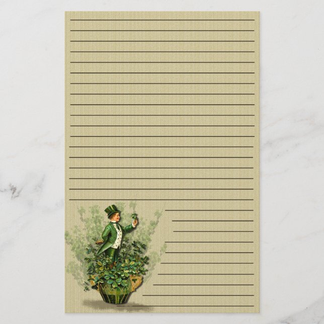 Saint Patty's Day Gent- Stationary- Stationery (Front)