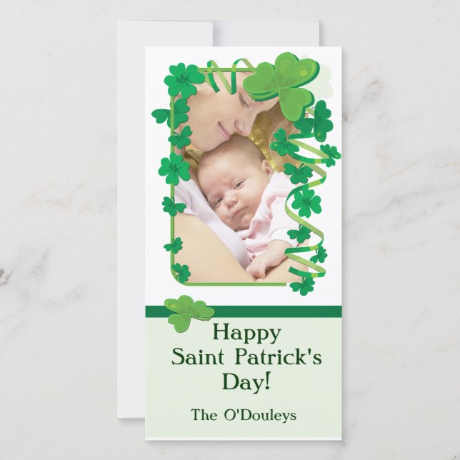 Saint Patty's Day Photo Card (Front)