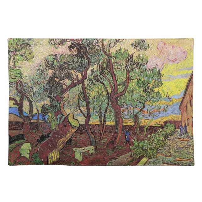 Saint Paul Hospital and Garden by Vincent van Gogh Cloth Placemat (Front)