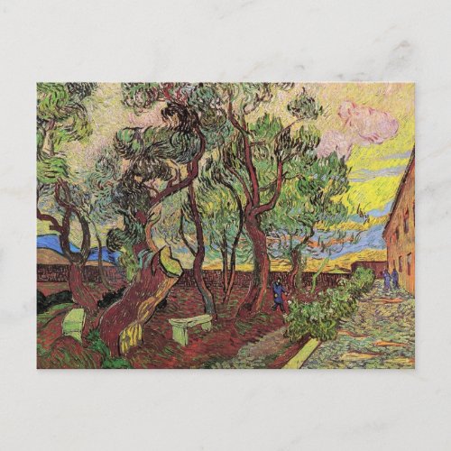 Saint Paul Hospital and Garden by Vincent van Gogh Postcard