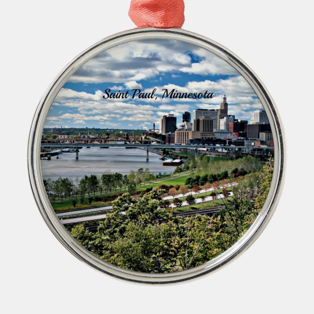 Saint Paul, Minnesota Landscape Metal Ornament (Front)