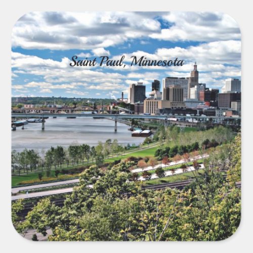 Saint Paul Minnesota Landscape  Square Sticker