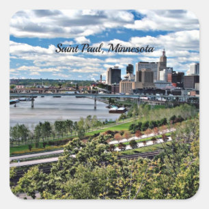 Saint Paul, Minnesota Landscape Square Sticker
