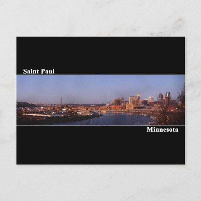 Saint Paul, Minnesota Post Card (Black) (Front)