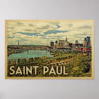  Saint Paul Skyline Print, St. Paul, Minnesota, Mississippi  River, Twin Cities, River Reflection - Travel Photography, Print, Wall Art  : Handmade Products