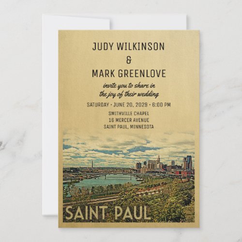 Saint Paul Wedding Invitation Vintage Mid_Century