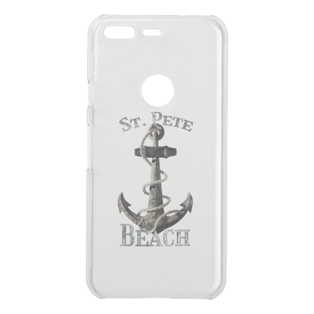 Saint Pete Florida Vacation Nautical Anchor Sailin Uncommon Google Pixel Case (Back)