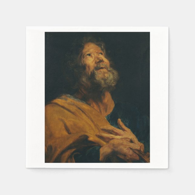Saint Peter by Antoon van Dyck  Napkins (Front)