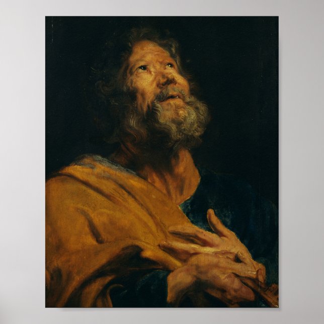 Saint Peter by Antoon van Dyck Poster (Front)
