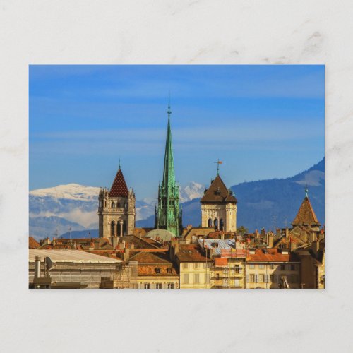 Saint Peter cathedral Geneva Switzerland Postcard