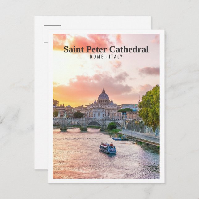 Saint Peter Cathedral Rome Italy Postcard (Front/Back)