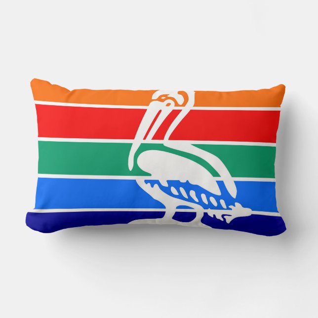 Saint Petersburg city flag  Florida America Lumbar Pillow (Front)
