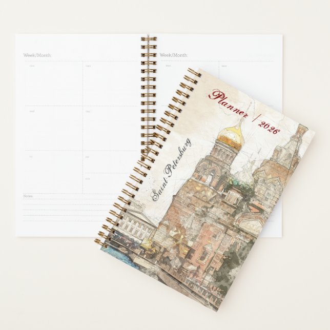 Saint Petersburg Russia 2026 Planner – Elegant  (Display)