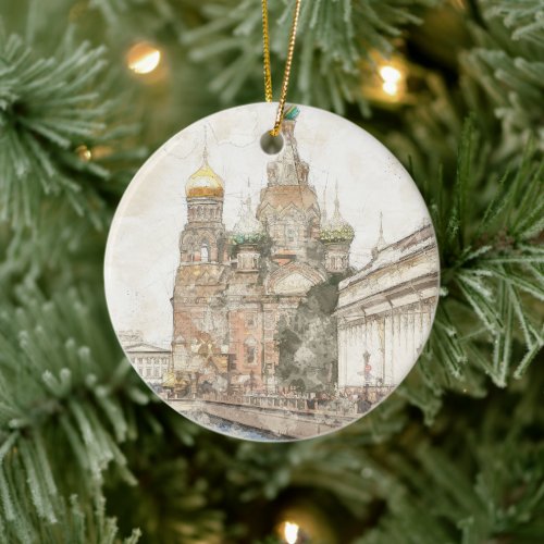 Saint Petersburg Russia Ceramic Ornament – Travel