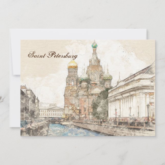 Saint Petersburg Russia Holiday Card | Winter City (Front)