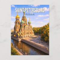 Saint Petersburg Russia Illustration Travel Art