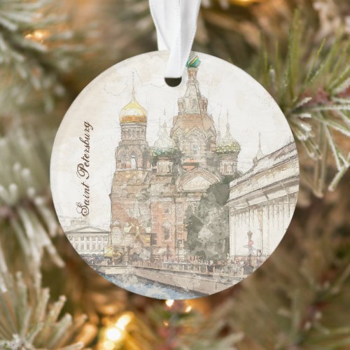 Saint Petersburg Russia Ornament – Travel Souvenir