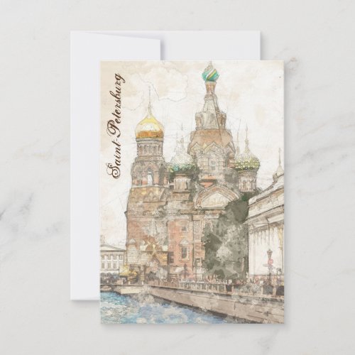 Saint_Petersburg Russia Thank You Card