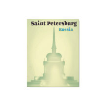 Saint Petersburg Russia vintage style travel print