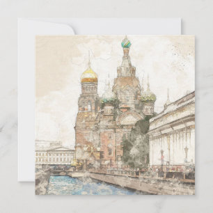 Saint Petersburg, Russia Wedding Advice Card