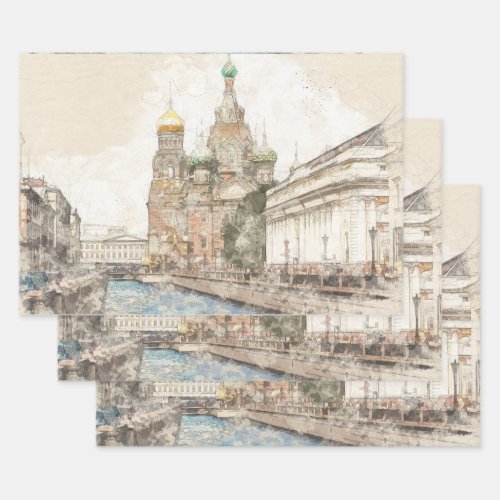 Saint_Petersburg Russia Wrapping Paper Sheets