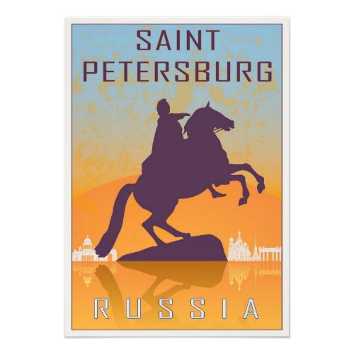 Saint Petersburg vintage poster