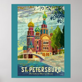 Saint Petersburg Vintage Travel Poster by vaughnsuzette at Zazzle