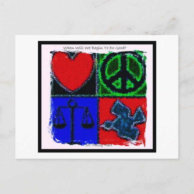 Saint Philip Neri Quote Postcard (Front)