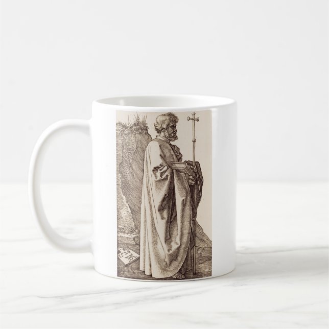 Saint Philip the Apostle by Albrecht Dürer Coffee Mug (Left)