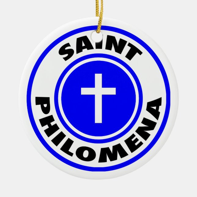 Saint Philomena Ceramic Ornament (Front)