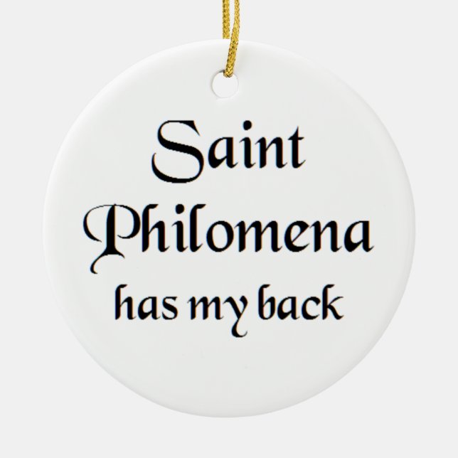 saint philomena ceramic ornament (Front)