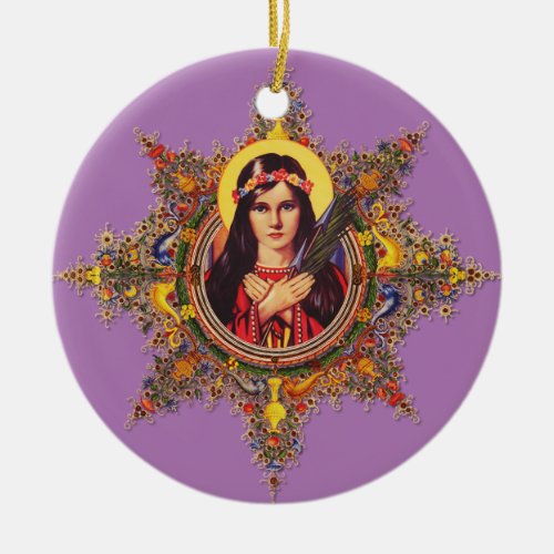 Saint Philomena  Ceramic Ornament