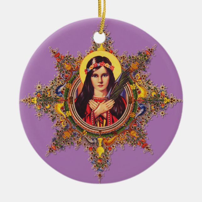 Saint Philomena  Ceramic Ornament (Front)