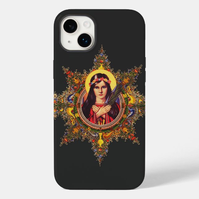 Saint Philomena Premium Luminous Virgin Art  Case-Mate iPhone Case (Back)