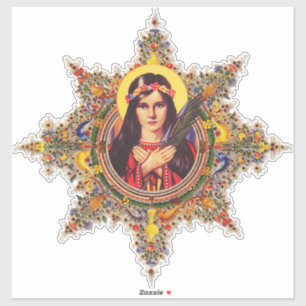 Saint Philomena Premium Luminous Virgin Art Sticker