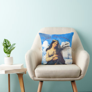 Saint Philomena Throw Pillow