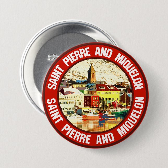 Saint Pierre and Miquelon                          Button (Front & Back)
