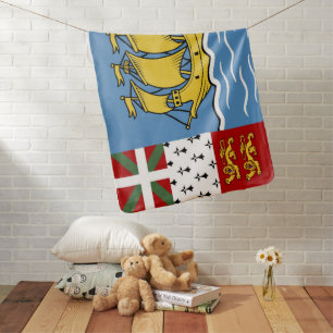 Saint Pierre and Miquelon flag Baby Blanket