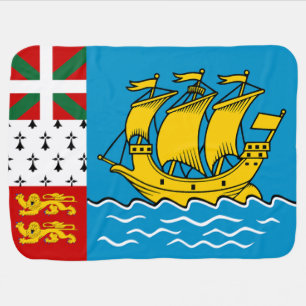 Saint Pierre and Miquelon Flag Baby Blanket