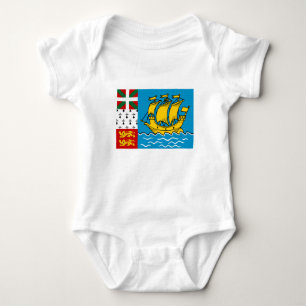Saint Pierre and Miquelon Flag Baby Bodysuit