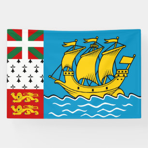 Saint Pierre and Miquelon Flag Banner