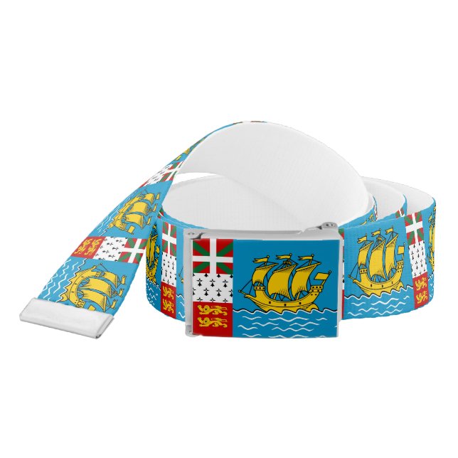 Saint Pierre and Miquelon Flag Belt (Snake)