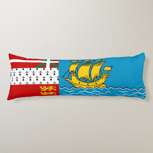 Saint Pierre and Miquelon Flag Body Pillow (Front)