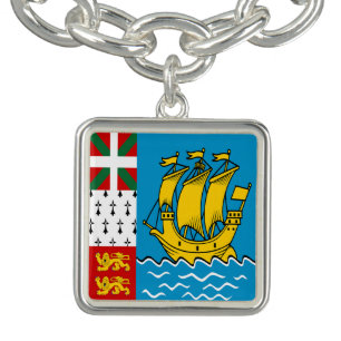 Saint Pierre and Miquelon Flag Bracelet