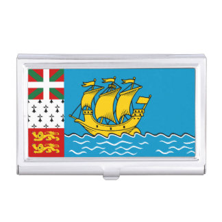 Saint Pierre and Miquelon Flag Business Card Case