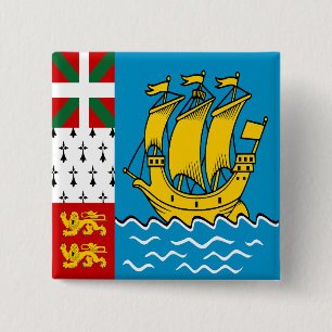 Saint Pierre and Miquelon Flag Button